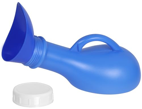 Urinal Bottle Female Urinals Unisex Portable Travel Toilet with Screw Lid and Pee Funnel 1000ml Plastic Urine Bottles Women Bed Pan Emergency Toilet for Car Travel Camping Tent