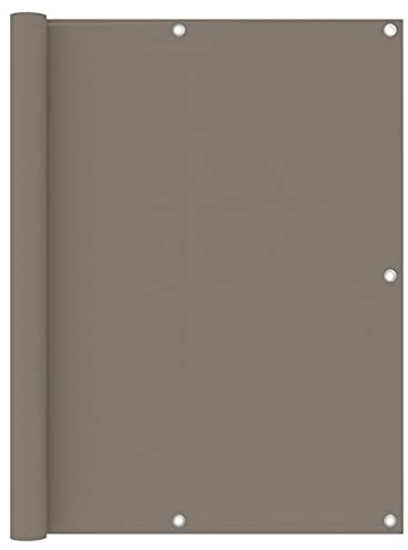 MNISDFL Sichtschutz Balkon seitenwand Zaun sichtschutz Balkon-Sichtschutz Taupe 120x500 cm Oxford-Gewebe