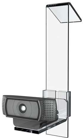 PlexiCam Pro V2 Webcam-Halterung für Mittel-/Mittelbildschirm, Positionieren Sie jede Webcam überall auf Bildschirmen, von Laptops bis 32 Zoll, Stativ-Schwanenhals-Alternative für Augenkontakt