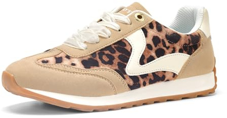 LUCKY STEP Women's Fashion Sneakers Trendy Tennis Shoes Neutral Stylish Retro Trainers Casual Running Walking Shoes