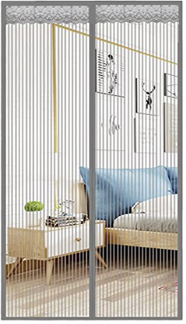 Qrity Magnetic Fly Screen Door 70 x 200cm, Mosquito Screen, Mesh Curtain, Fully Self Seal Automatically, Bug Mesh Curtain for Patio Front Back Door