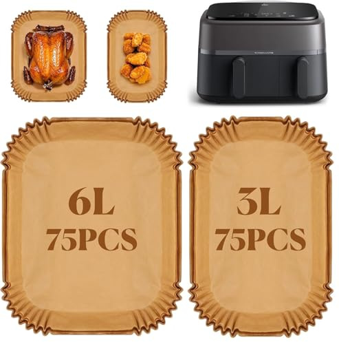 150 teglie da forno per friggitrice ad aria per Philips Double Basket Air Fryer serie 3000 6L/3L NA350, teglie da forno senza BPA per friggitrice ad aria per Philips serie 5000 NA550