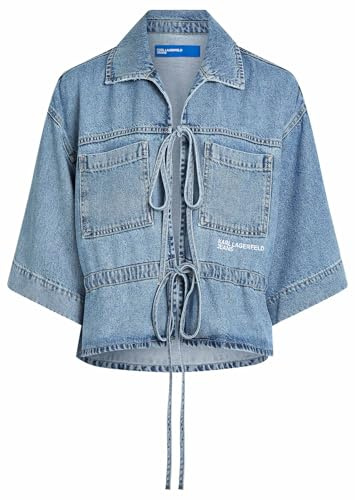 KARL LAGERFELD JEANS dam Denim Tie Blouse Blus
