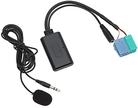 Hamwesh Adattatore Audio per Auto Wireless Preciso con Microfono Vivavoce per Mexico Pro 7933 Music Pleasure in Nero Al Connettore Audio Automatico