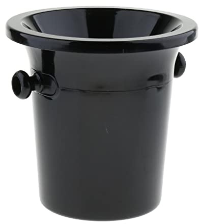 LZVMLNQI Secchiello in plastica nera per vino e champagne, alla moda, con maniglie per il trasporto