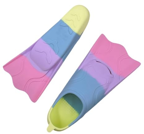 Ijksbehjf 1 paio di pinne da nuoto professionali in silicone per bambini e donne, ergonomiche, pinne per migliorare la velocità di nuoto leggere pinne da nuoto per bambini