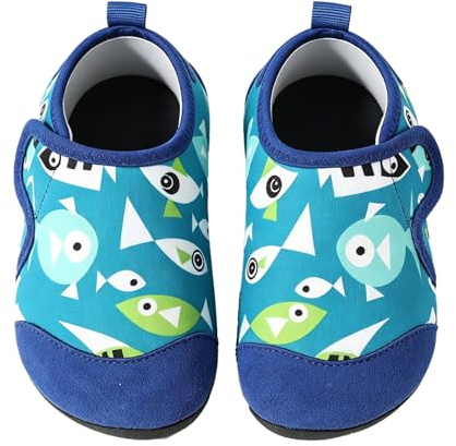 Kids Water Shoes Toddlers Swim Beach Shoes Baby Boys Girls Non-Slip Quick Dry Aqua Socks for Sea Swimming Pool (Fish, Toddler, Women, 5.5, Numeric Range, UK Footwear Size System, 6, Medium)