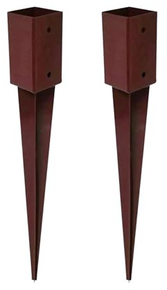 Garden Mile 2 Pack Heavy Duty Fence Post Spikes and Holders