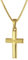 trendor Kreuz-Anhänger für Kinder Gold 333 mit goldplattierter Halskette 75680-42 42 cm