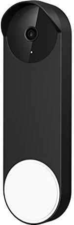 honecumi Silicone Case for Google Nest Doorbell (Battery Powered), Silicone Cover Case Protective Raincover Compatible with Google Nest Doorbell (Battery Version) Doorbell Case Accessories,Black