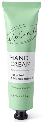 UpCircle Hand Cream with Hibiscus Flowers + Shea Butter – Highly Nourishing, Fast-Absorbing + Protecting – Dermatologically Approved for Sensitive Skin - Natural, Vegan + Cruelty-Free