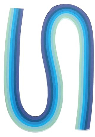 PATIKIL 120 Bandes de Papier Pour Quilling 3/16(5mm) 21 Papier Origami Pour Quilling Pour L'Art, Les Travaux Manuels de Bricolage de Noël, Bleu