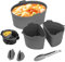 6pcs Slow Cooker Liner, Silicone Slow Cooker Divider Liners Foldable Silicone Liner Pot Liners Reusable Heat Resistant Slow Cooker Divider Dishwasher Safe Cooking Liner for 6-7QT Crock Pot