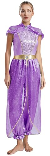 YOOJIA Kvinnlig utklädnad prinsessa indisk jumpsuit Belly kostym dans till salu cosplay våtdräkt prinsessa arabisk romper show outfit dans