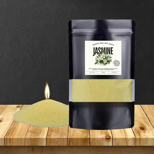 Jasmine pärla vaxljus. Doftande sandljus. Gult löst puderljus