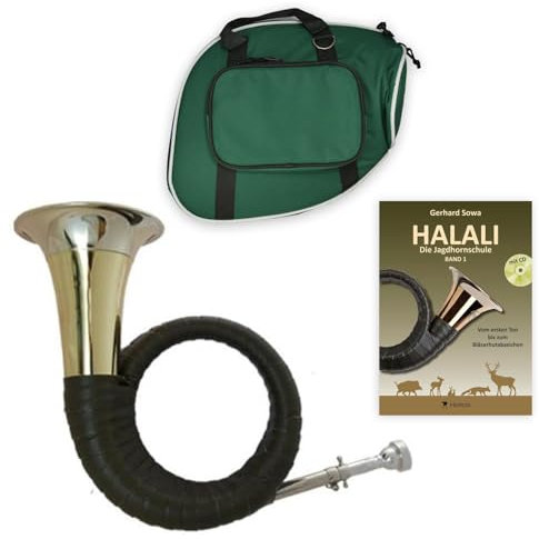 Starterset: Tuyama® TJG-202 Jagdhorn (Fürst-Pless-Horn) in B + Gigbag + Halali Jagdhornschule (TJG-202)