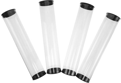 TOYANDONA 4pcs Golf Ball Storage Tubes with Caps Plastic Display Case Organizer for Golf Ball Collection 22x4.5cm for Sports Accessories