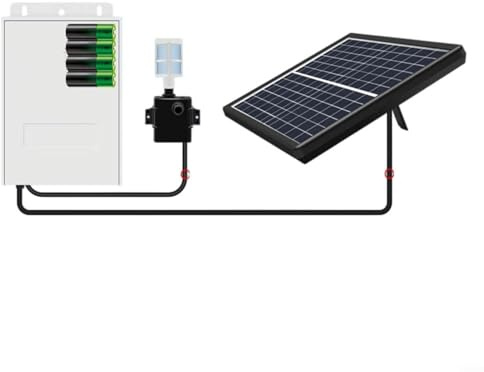 HOHOVYVY Pompa dell'acqua solare, 9 V, 6 W, 10 W, con accumulo di energia e regolazione a 5 velocità, con batteria e pannello solare, per laghetti da giardino, vasche per pesci e giochi d'acqua (9 V