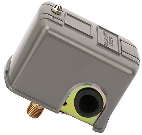 Jadeshay Pressostat Eau, Pressostat Pompe Eau 0.8-5.0bar Interrupteur de Commande de Pression de Pompe à Eau à double Ressort réglable Polonais G1 / 4