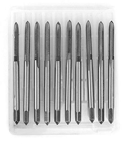 Gewindebohrer Set, 10 stücke Metrisches Maschinengewindebohrer, HSS Gerade Flöte Gewindebohrer M3 M8 M10 M12, Einfach Nachschleifen, Durchgangsloch, Bindeloch Verfügbar(M3*0.5）)