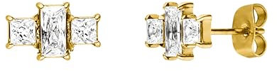 PURELEI® Pretty Ohrringe (18K Gold) – Damenohrringe aus langlebigem Edelstahl – Wasserfeste Ohrringe Damen – 1,1 cm Durchmesser – Modeschmuck für deinen individuellen Look