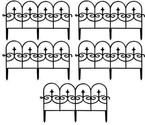 Wangstar Bordures Jardin Barrière en Devant Clôture en Plastique Épissable Et Amovible Clôture De Jardin Bordures Jardin Petite Clôture De Jardin Clôture Idyllique Extérieure De Jardin