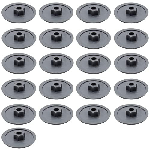Enkotrade 21 Stück Abdeckkappen für Schrauben Anthrazit, Torx T25, 6-Lobe, Zierkappen zum Abdecken mit Kopflochbohrung, einstecken in Kopf Loch, Schraubenkappen