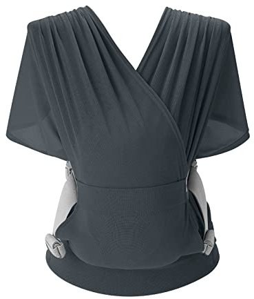 SONARIN Atmungsaktive Baby Tragetuch,Ergonomische Dehnbar Babytragetücher Babytrage Leichte Tragbare Baby Tragesystem Tragetuch Sling für Neugeborene Kleinkinder bis zu 15KG(Grau)