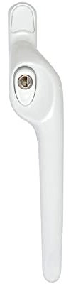 ERA Maxim Offset White Locking Window Handle Right Hand | PVC Windows Handle Replacement | White Handle & Button with Keys