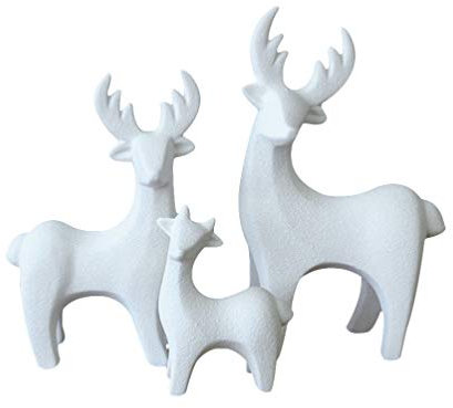 3 st Stående julfigur Hjortar Keramik Hjortdekor Semester Renfigurer Xmas Stugadekor/211