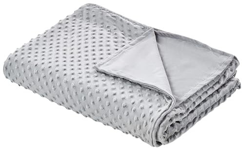 Bezug für Gewichtsdecken Minky-Stoff 100 x 150 cm grau flauschig modern Callisto