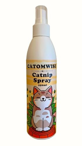 Atomwise Catomwise Spray d'herbe à chat | Spray d'herbe à chat de qualité supérieure pour chats | Entièrement naturel, durable et sûr – Parfait pour les jouets, les griffoirs et l'aide à l'entraînemen