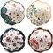 Tefrine Ceramic Flower Shape Dipping Bowls Set, Cute Plates for Sushi Sauce and Side Dishes, Perfect for Snacks BBQ and Appetizers