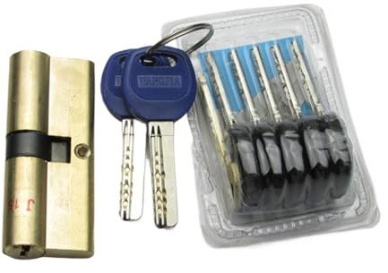 Bombin Cerradura Seguridad, Bombin Doble Embrague CORRE DE CERRADURA DE PUERTAS PUERTAS DE ACCESO ANTIGUO PUERTANDO DE DOBLE-COBRE AB CERRADO DE LA PUERTA Tipo universal Cilindro de bloqueo(95mm32.5ad