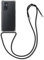 kwmobile Crossbody Case Compatible with OnePlus 9 Pro Case - Clear TPU Phone Cover w/Lanyard Cord Strap - Black/Transparent