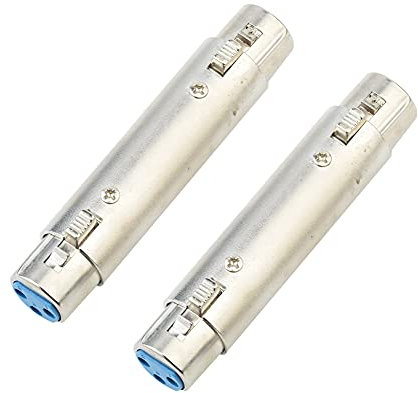 euroharry 2 piezas XLR hembra a XLR hembra a hembra Adaptador extendido de 3 pines para micrófono de audio convertidor de video