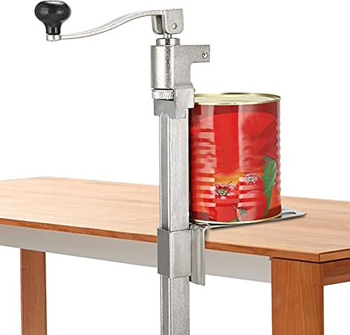 Apriscatole da Tavolo Apriscatole Manuale Grande Apriscatole Rotativo Ad Alte Prestazioni per Cucine di Ristoranti Commerciali e Gastronomia, Apriscatole da Tavolo in Acciaio Fuso