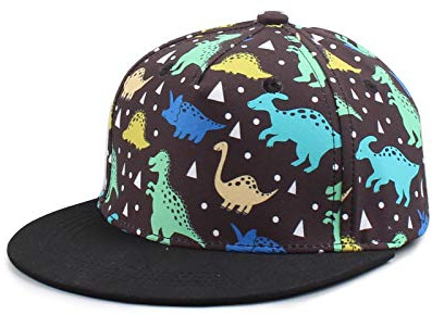 Pesaat Gorra de béisbol para bebés de Verano, para niños y niñas, Ajustable, para Camionero, Dinosaurio Negro, 6-24 Meses…