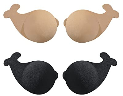 FDEETY Reggiseno in Silicone Senza Spalline Push-Up Tape Adesivi Intimo Invisibile Solleva Bralette Impermeabile Senza Cuciture
