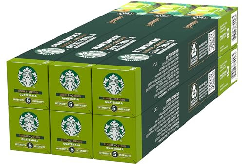 STARBUCKS Single-Origin Guatemala de Nespresso, Cápsulas de Café de Tueste Suave 6 x 10 (60 Cápsulas)