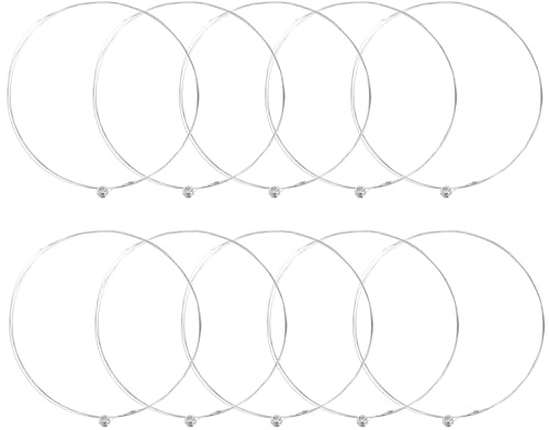 10 Pezzi 011 Corda Singola High E per Chitarra Elettrica E Acustica Ricambio Tensione Leggera Buon Tono con Punta a Palla