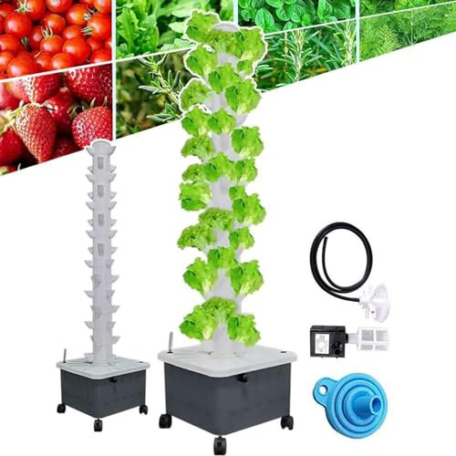 FBJAMZ Tour hydroponique, Dispositif de Plantation hydroponique de Jardin, kit de Plantation aéroponique de Tour de Jardin, pour Herbes, Fruits