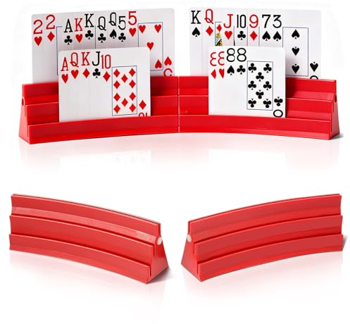 Euablfo 4 Pezzi Porta Carte Da Gioco, Supporto di Carte, Supporti Per Carte Da Gioco Per Bambini Porta Carte Da Gioco per Giochi, Bambini, Adulti, disabili, Anziani