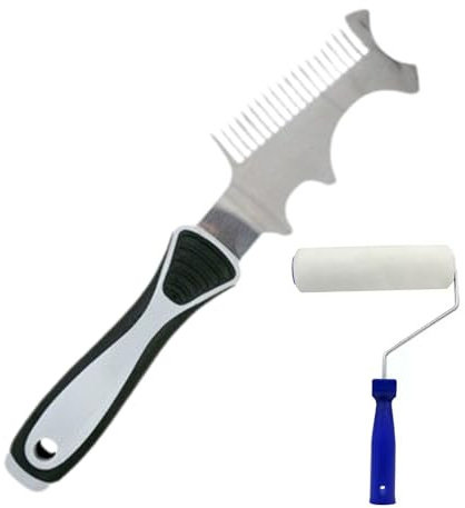 Peigne Pour Brosses À Peinture,Fournitures De Réparation Multifonctionnelles - Outil de Nettoyage pour les Brosses à Rouleau,Pour Peintres, Bricoleurs, Hommes et Femmes