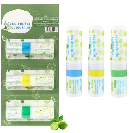 3 unidades de lápiz nasal, lápiz inhalador para la nariz con mentol, toque fresco, compacto, portátil para aumentar la concentración, aumentar la fatiga, congestión nasal, trabajo, viajes y uso diario