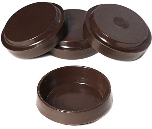 4X Brown Castor Cups 50mm Large Chair/Sofa Furniture/Carpet/Floor Protectors Caster Feet