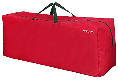 NICEXMAS Bolsa De Almacenamiento Para Árbol De Navidad Artificial Grande Con Cremallera Y Asas Resistentes Protección Contra Polvo Humedad E Insectos Ideal Para Decoración Navideña Y Guardado Seguro