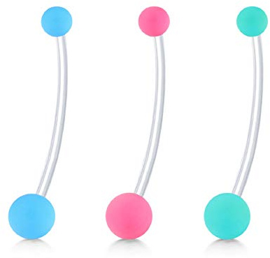 JFORYOU 14G Piercing Ombligo para Mujeres Embarazadas Anillo Barras Barbell para Ombligo Joyas Corporal
