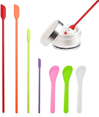 Set di 4 spatula in silicone e 3 strumenti per la maschera, spatula, mini spatula, jam spatula, spatula, spatula multifunzione per applicazioni Jam and Scraping Cosmetics