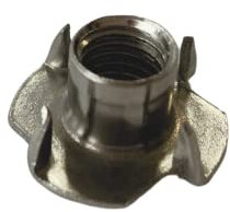 meinschraubenversand.de - Einschlagmuttern M 4 25 Stück (4 Einschlagspitzen als Mitdrehsicherung, Gewinde metrisch) M4 - M12 - Edelstahl Muttern - Zackenmuttern - A2 V2A rostfreier Edelstahl - M4 25